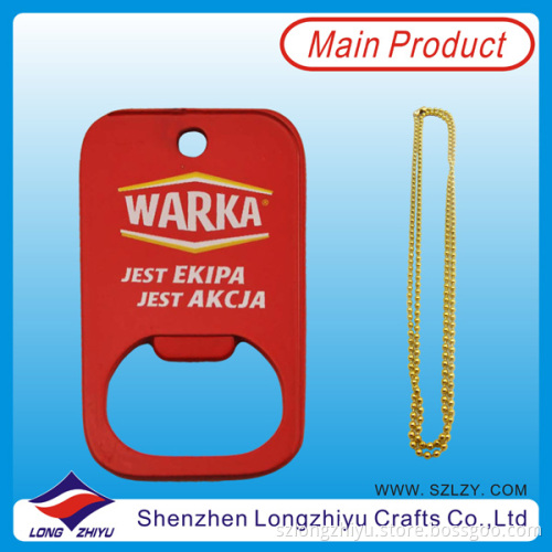 Poland Dog Tag, Bottle Opener Key Bottle Opener Printing Red Color Dog Tag with Ball Chain (LZY00144)